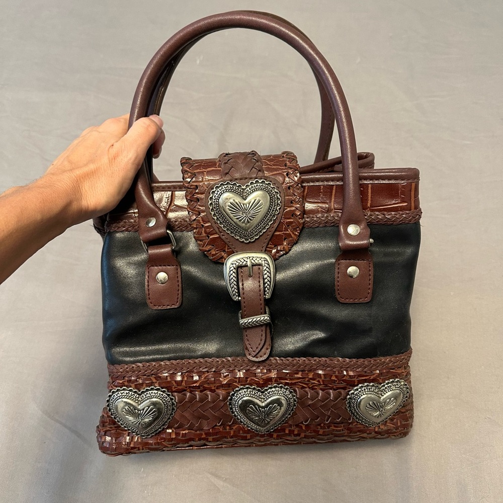 Vintage Brighton black and brown leather purse